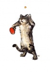 ambiguous_gender ball digitigrade feral holding_object nude quadruped serve simple_background solo sport table_tennis table_tennis_ball table_tennis_paddle tail white_background racoonwolf domestic_cat felid feline felis mammal tabby_cat 2012