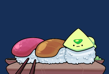 ambiguous_gender dot_eyes food forehead_gem gem micro not_furry peridot_(gem) simple_eyes solo sushi toony yellow_body discount-supervillain cartoon_network steven_universe fan_character smolidot alien gem_(species) peridot_(gem_species) alpha_channel digital_media_(artwork)