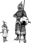 anthro armor bottomwear clothing dominant dominant_female duo female larger_female looking_up male medieval melee_weapon shield size_difference skirt smaller_male sword tabard veil weapon hladilnik camel_mamluk_(hladilnik) donk_(hladilnik) asinus camel camelid donkey equid equine mammal 2022 hi_res monochrome sketch