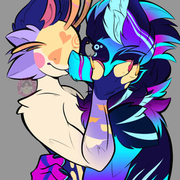 anthro femboy hand_on_cheek holding_each_other intersex intersex/male kiss_on_lips kissing male male/male maleherm muscular screech waist_grab cepheidbaby frost_(cepheidbaby) silly_(cepheidbaby) humanoid smiling_dragon absurd_res hi_res