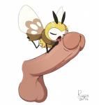 ambiguous_gender antennae_(anatomy) balls bestiality brown_body brown_fur disembodied_penis duo erection feral foreskin fur genitals glans human_on_feral humanoid_genitalia humanoid_penis insect_wings interspecies licking male male/ambiguous oral penile penis penis_lick pokephilia retracted_foreskin sex simple_background size_difference size_play stick_calves stick_legs stick_thighs thin_calves thin_legs thin_thighs tongue tongue_out white_background white_body white_fur wings yellow_body yellow_fur rufia nintendo pokemon arthropod generation_7_pokemon human insect mammal pokemon_(species) ribombee 2016 hi_res