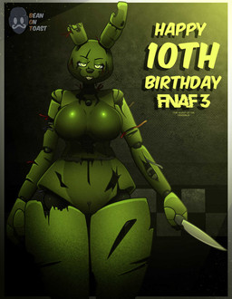 10th_anniversary anthro bedroom_eyes big_breasts breasts buckteeth crossgender curvy_figure featureless_breasts female genitals glistening glistening_body green_body green_eyes holding_knife holding_object knife long_ears looking_at_viewer machine mtf_crossgender multicolored_body narrowed_eyes nude nude_anthro nude_female seductive segmented_arms segmented_body smile solo teeth text thick_thighs two_tone_body voluptuous voluptuous_anthro voluptuous_female vulva wide_hipped_anthro wide_hipped_female wide_hips wire beanontoast five_nights_at_freddy's five_nights_at_freddy's_3 scottgames springtrap_(fnaf) animatronic lagomorph leporid mammal rabbit robot 2025 artist_name digital_drawing_(artwork) digital_media_(artwork) english_text hi_res watermark