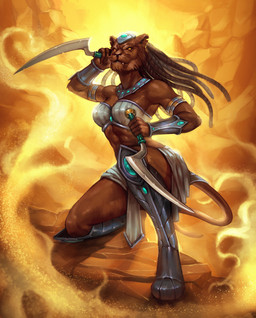 abs anthro armor dreadlocks ear_piercing ear_ring ezysummers female piercing ring_piercing solo unconvincing_armor weapon yellow_eyes tereza_toskova egyptian_mythology middle_eastern_mythology mythology sekhmet deity felid lion mammal pantherine 2020 hi_res