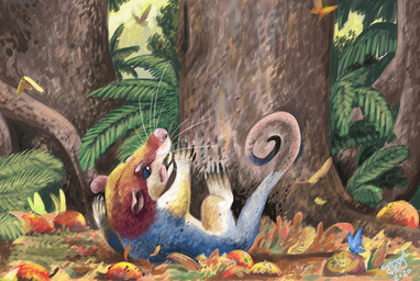 ambiguous_gender confusion drunk feral fern food forest fruit group plant prehensile_tail solo_focus substance_intoxication tail tree whiskers allotheria arthropod butterfly insect lepidopteran