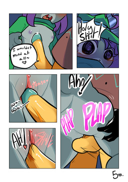 anthro balls big_pupils blush bodily_fluids bottomless bottomless_female breasts buckteeth butt butt_grab caught clitoris clothed clothing command crazy_eyes dialogue dilated_pupils duo erection female genital_fluids genital_focus genitals glans hair hand_on_butt kerchief male male/female neckerchief neckwear nervous nipples oh_crap onomatopoeia penetration penile penile_penetration penis penis_in_vagina penis_on_breast poncho pupils purple_eyes purple_hair purple_nipples raised_clothing raised_shirt raised_topwear scared sex shadowed_eyes sheriff shirt small_breasts sound_effects surprised sweat teeth text thief topwear vaginal vaginal_fluids vaginal_penetration vulva wide_eyed noriap undertale_(series) undertale_yellow mooch_(undertale_yellow) starlo_(undertale_yellow) mammal rodent sciurid tree_squirrel unknown_species absurd_res comic english_text hi_res