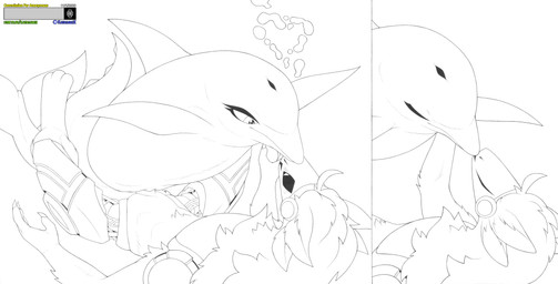 4_ears animal_genitalia animal_vulva anthro anthro_on_feral anthro_penetrating bestiality claws cybernetics duo eyelashes female female_feral female_on_top feral feral_penetrated fin fingers from_front_position fur genitals interspecies kissing logo lying machine male male/female metal multi_ear on_back on_top penetration penis reverse_missionary_position sex simple_background smile spiracles spread_legs spread_vulva spreading tail text toony underwater underwater_sex vaginal vaginal_penetration vulva water kayasamix alien aquatic cetacean cyborg dolphin lizard mammal protogen reptile scalie toothed_whale 2026 absurd_res black_and_white detailed hi_res line_art monochrome multiple_scenes traditional_media_(artwork)