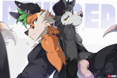 anthro clothing duo ear_piercing facial_piercing fishnet_clothing fishnet_topwear male male/male nose_piercing piercing shirt tank_top topwear lumii i_think_i_like_you jax_(i_think_i_like_you) zeb_(i_think_i_like_you) american_opossum canid canine fox mammal marsupial red_fox true_fox absurd_res hi_res