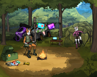 5_fingers annoyed anthro anthrofied black_nose boots bottomwear brown_body brown_fur camp campfire car car_crash clothed clothed_anthro clothed_female clothed_male clothing computer duo eating electronics female figurine fingerless_gloves fingers fire footwear forest fur gloves gold_(metal) handwear humanoid_hands jungle laptop leaf male multicolored_body multicolored_fur nature outside plant satellite_dish shirt shoes shorts sitting smile supplies supply_box tail tent topwear tree two_tone_body two_tone_fur vehicle vest walking white_body white_fur diacordst paw_patrol sweetie_(paw_patrol) tracker_(paw_patrol) aquatic canid canine canis chihuahua domestic_dog fish hunting_dog mammal terrier toy_dog west_highland_white_terrier 5:4 hi_res