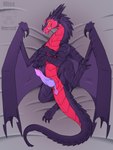 anus bed erection furniture genitals horn knot male penis relaxing scales solo tail teasing_look wings misskarma mythology breghar_(drakengarth) crocodilian dragon mythological_creature mythological_scalie reptile scalie absurd_res hi_res