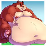 air_inflation anthro belly belly_expansion big_belly chubby_cheeks clenched_hands expansion fat_rolls huge_belly hyper hyper_belly hyper_inflation inflation macro male morbidly_obese morbidly_obese_anthro morbidly_obese_male navel nipples obese obese_anthro obese_male overweight overweight_anthro overweight_male sitting slightly_chubby solo thick_arms thick_thighs glottiful bear mammal 1:1 absurd_res full-length_portrait hi_res portrait