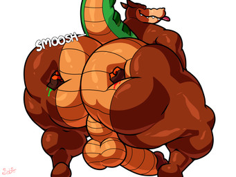 ambiguous_gender anthro backsack balls barefoot bent_over big_balls big_butt big_penis brown_body brown_butt brown_ears brown_fur butt butt_squish clothing deep_skin disembodied_hand duo erection feet fist fur genitals gloves green_tail hand_on_butt handwear huge_butt humanoid_genitalia humanoid_penis hyper hyper_butt male multicolored_body multicolored_butt multicolored_tail nude penis pink_tongue presenting presenting_balls presenting_hindquarters presenting_penis sharp_teeth simple_background smile squish tail tan_balls tan_body tan_butt tan_nose tan_penis tan_skin tan_tail teeth text thick_thighs tongue tongue_out white_background wide_hips bobthetanuki activision crash_bandicoot_(series) crash_bandicoot dingodile bandicoot canid canine canis crocodile crocodilian dingo hybrid mammal marsupial reptile scalie 2020 english_text hi_res