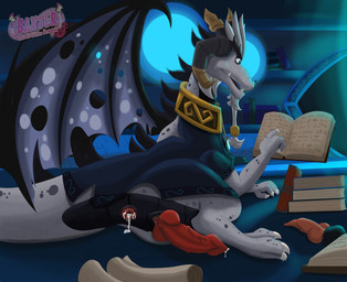 after_sex anus beard bodily_fluids book clothed clothing cum cum_in_ass cum_inside cum_pouring_out facial_hair feral gaping gaping_anus genital_fluids genitals knot knotted_penis leaking_cum male penis reading reading_book solo spread_wings wings baxterkangaroo activision mythology spyro_the_dragon the_chronicler dragon mythological_creature mythological_scalie scalie hi_res