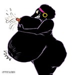 accessory afro anthro belly big_breasts black_body bodily_fluids breast_milking breasts ear_piercing ear_ring female headband lactating long_nipples milk navel nipples piercing pregnant ring_piercing side_view simple_background solo thick_thighs white_background band1tnsfw fritz_the_cat bertha_(fritz) avian bird corvid corvus_(genus) crow oscine passerine 1:1 black_and_white digital_drawing_(artwork) digital_media_(artwork) graphite_(artwork) hi_res monochrome portrait sketch traditional_media_(artwork)