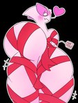 anthro big_butt blush butt femboy heart_symbol holidays huge_butt male tail thick_thighs wrappings wraps lightningfire12 christmas nintendo pokemon femboi_lugia_(lightningfire12) generation_2_pokemon legendary_pokemon lugia pokemon_(species) hi_res