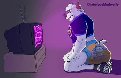 diaper electronics feces hypnosis hypnotic_eyes male mind_control pooping soiled_diaper soiling soiling_diaper solo television unclean_diaper used_diaper using_diaper paddedwolfy disney hanna-barbera monsters_inc pixar swat_kats gatsby_(gatsby) sulley bat mammal werebat werecreature absurd_res hi_res