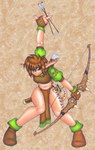 bottomwear clothing female fingerless_gloves gloves handwear holding_melee_weapon holding_object holding_sword holding_weapon loincloth melee_weapon not_furry solo sword tail tattoo tribal weapon ollie_canal elf humanoid colored_pencil_(artwork) traditional_media_(artwork)