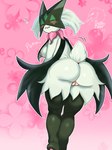 anthro anus blush bodily_fluids breast_curtains breasts butt eyes_closed female genital_fluids genitals happy medium_breasts nipples presenting presenting_hindquarters presenting_pussy purring pussy raised_tail side_boob solo tail vaginal_fluids sultryswan nintendo pokemon generation_9_pokemon meowscarada pokemon_(species) 2025 digital_media_(artwork) hi_res ibispaint_(artwork) procreate_(artwork) signature