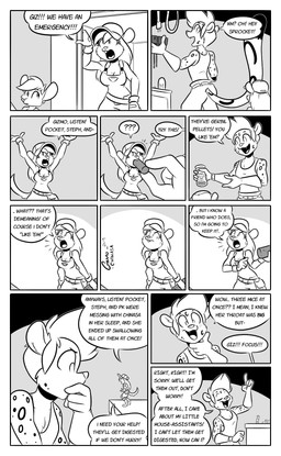 anthro breasts cleavage clothed clothed_anthro clothed_female clothed_male clothing dialogue elevator extreme_size_difference female group male size_difference text trio gizmochinasa gizmo_(gizmochinasa) sprocket_(gizmochinasa) felid gerbil mammal murid pantherine rodent snow_leopard 2019 comic dated digital_drawing_(artwork) digital_media_(artwork) english_description english_text greyscale hi_res monochrome signature