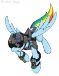 armor blue_body blue_feathers blue_fur feathered_wings feathers female feral fur hair headgear helmet multicolored_hair multicolored_tail rainbow_hair rainbow_tail simple_background solo tail white_background wings sandwich-anomaly command_and_conquer electronic_arts friendship_is_magic hasbro my_little_pony mythology red_alert_(series) rainbow_dash_(mlp) rocketeer_(red_alert) equid equine horse mammal mythological_creature mythological_equine pegasus pony