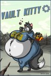 2015 anthro barefoot belly beverage big_belly big_breasts bottle breasts bubble clothed clothing cola container domestic_cat dutch_(artist) fallout feet felid feline felis female fur hi_res jumpsuit looking_at_viewer mammal microsoft multicolored_body multicolored_fur navel nuka-cola obese obese_anthro obese_female overweight overweight_anthro overweight_female signature soda solo text walking wasteland whitney_(dutch)