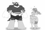 anthro anthrofied biceps big_muscles bodily_fluids breasts bulge clothing confusion cum duo fused fusion genital_fluids genitals gynomorph hair huge_muscles intersex male masturbation muscular muscular_male penis transformation underwear nken nintendo pokemon may_(pokemon) abra blaziken generation_1_pokemon generation_3_pokemon pokemon_(species) monochrome