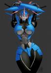 armor autobot big_breasts blue_eyes breastplate breasts cocked_hips curvy_female curvy_figure curvy_humanoid female hands_above_head highlights_(coloring) hourglass_figure hourglass_figured_female hourglass_figured_humanoid looking_at_viewer machine not_furry pink_highlights seductive simple_background smile solo thick_thighs under_boob wide_hipped_female wide_hipped_humanoid wide_hips pika_(artist) hasbro takara_tomy transformers transformers:_prime transformers_aligned_continuity arcee cybertronian humanoid robot robot_humanoid absurd_res digital_media_(artwork) hi_res