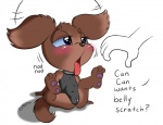 2012 belly blue_eyes brown_fur camel_toe cancan canine cub disembodied_hand duo english_text female fur furnut open_mouth sitting spread_legs spreading text tongue tongue_out young
Rating: Explicit
Score: 6
User: Falord
Date: May 19, 2013