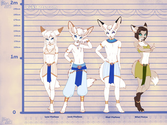 anthro blue_eyes clothing dipstick_ears ear_markings family female fur male multicolored_ears nipple_outline white_body white_fur rukifox hisal_(rukifox) louis_(rukifox) luna_(rukifox) nifari_(rukifox) canid canine fennec_fox fox mammal true_fox model_sheet brother_(lore) brother_and_sister_(lore) brothers_(lore) sibling_(lore) sister_(lore)