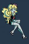 blonde_hair female freckles green_eyes hair lips monster_girl_(genre) solo thick_lips y2k_(fashion) unknown_artist mattel monster_high lagoona_blue humanoid 2:3 hi_res