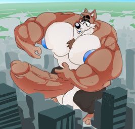 anthro balls big_balls big_muscles big_pecs big_penis biped black_eyebrows black_eyelids black_nose blue_nipples broad_shoulders brown_body brown_fur building chest_tuft city cityscape countershade_fur countershading day detailed_background erection eyebrows feet fingers foreskin fur genitals glans huge_balls huge_muscles huge_pecs huge_penis humanoid_genitalia humanoid_hands humanoid_penis hyper hyper_balls hyper_genitalia hyper_muscles hyper_penis looking_at_genitalia looking_at_own_penis looking_at_penis looking_at_self looking_down looking_down_at_self macro macro_anthro macro_male male male_anthro multicolored_body multicolored_fur muscular muscular_anthro muscular_arms muscular_male narrowed_eyes nipples open_mouth outside pecs penis pink_glans pink_penis retracted_foreskin shaft_divide sky solo standing thick_eyebrows toes tuft vein veiny_penis whisker_spots white_balls white_body white_countershading white_inner_ear maxpany dogman_(dogmanart) canid canine canis domestic_dog mammal 2021 absurd_res digital_drawing_(artwork) digital_media_(artwork) hi_res shaded signature simple_shading