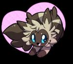 ambiguous_gender blue_eyes brown_body brown_fur daww feral fur heart_symbol open_mouth paws solo teeth shinyshootingstar nintendo pokemon fan_character heartberry furret generation_2_pokemon pokemon_(species) alpha_channel