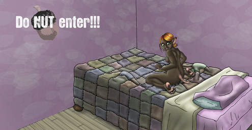 bed feet female furniture hindpaw inside nude on_bed pawpads paws rear_view shrinking size_transformation solo transformation tfancred mammal rodent sciurid tree_squirrel