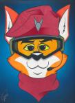 anthro beret clothing cosplay eyewear goggles gruppo_di_intervento_speciale hat headgear headwear italy male neckwear solo georgethefox blue_byte_(game_developer) rainbow_six rainbow_six:_siege tom_clancy's_(series) ubisoft george_(georgethefox) maestro_(rainbow_six) canid canine fox mammal absurd_res hi_res traditional_media_(artwork)