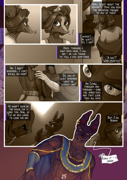 anthro clothed clothing dialogue duo female flashback fur hair male open_mouth speech_bubble text topless topless_humanoid topless_male young young_anthro lirkov avigeya_(lirkov) zamzir_(lirkov) afrosoricid anubian_jackal canid canine canis humanoid jackal mammal tenrec comic digital_media_(artwork) english_text hi_res