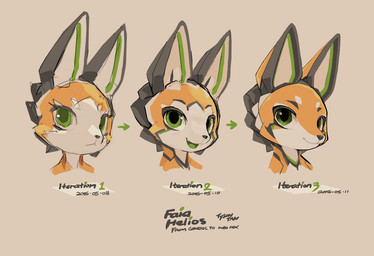 anthro black_nose female green_eyes looking_at_viewer machine open_mouth smile text tyson_tan faia_the_spirit_fox canid canine fox mammal robot robot_anthro 2016 english_text headshot_portrait portrait signature