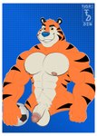 abs anthro balls biceps casual_nudity flaccid fur genitals glans humanoid_genitalia humanoid_hands humanoid_penis looking_at_viewer male manly mascot muscular muscular_anthro muscular_male navel nipples nude obliques orange_body pecs penis solo striped_body striped_fur stripes tail vein veiny_penis thetigerdon1 frosted_flakes kellogg's tony_the_tiger felid mammal pantherine tiger hi_res