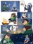 3:4 4_fingers animal_crossing anthro canid canine canis comic domestic_dog eclipticafusion fingers fireplace group hi_res k.k._slider khampa_(rock_dog) male mammal nintendo page_number rock_dog snow