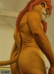 alternate_form anthro anthrofied biped butt disney felid half-length_portrait lion looking_back looking_down male mammal mature_anthro mature_male mufasa muscular muscular_anthro muscular_male nude pantherine photo_manipulation photomorph portrait shopped solo standing tail tarolyon the_lion_king third-party_edit