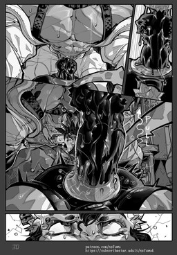 anal anal_fluids anal_penetration anthro big_penis bodily_fluids bone bottomwear clothed clothing coat duo eye_roll facial_piercing forced forced_anal genitals hair huge_penis male male/male messy_hair muscular muscular_male nose_piercing partially_clothed partially_clothed_anthro partially_clothed_male pecs penetration penis piercing pinned pinned_to_ground rape sex shorts skull skull_head spots suspenders sweat sweaty_body sweaty_chest sweaty_genitalia sweaty_penis tall_male tears topwear torn_bottomwear torn_clothing torn_shorts towering nsfuwu4 brick_(nsfuwu4) hyena mammal monster 2025 absurd_res black_and_white comic hi_res monochrome
