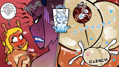 accessory age_difference anthro anthro_on_anthro anthro_penetrated anthro_penetrating anthro_penetrating_anthro antlers areola backsack balls big_butt blonde_hair blue_lipstick blush blushing_profusely bodily_fluids bow_ribbon breasts brown_body buckteeth butt clenching_balls dialogue duo eyelashes female female_anthro female_penetrated freckled_face freckles from_front_position genital_fluids genitals gesture glistening_eyelids gynomorph gynomorph/female gynomorph_anthro gynomorph_penetrating gynomorph_penetrating_female hair hair_accessory hair_bow hair_ribbon heart_symbol horn humanoid_genitalia humanoid_penis impregnation inbreeding intersex intersex/female intersex_anthro intersex_penetrating intersex_penetrating_female larger_anthro larger_gynomorph larger_intersex lipstick long_eyelashes makeup markings mating_press mole_(marking) mother_impregnating_daughter mother_penetrating_daughter motion_lines multiple_ova navel nude nude_anthro nude_female nude_gynomorph older_gynomorph older_intersex onomatopoeia orgasm ovum ovum_with_facial_features ovum_with_heart penetration penis precum red_background red_nose retracted_balls ribbons sex shrug simple_background size_difference smaller_anthro smaller_female smaller_penetrated sound_effects speech_bubble sperm_cell sperm_cell_with_face sperm_cell_with_facial_features tan_body tear_trough teeth text younger_female tdtbaa deltarune instant_loss_2koma undertale_(series) carol_holiday noelle_holiday deer mammal new_world_deer reindeer 16:9 4k absurd_res english_text hi_res widescreen daughter_(lore) incest_(lore) mother_(lore) mother_and_child_(lore) mother_and_daughter_(lore) parent_(lore) parent_and_child_(lore) parent_and_daughter_(lore)