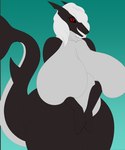 alternate_species anthro belly big_breasts big_butt breasts butt female hair huge_breasts huge_butt huge_hips macro mature_female nightmare_flower simple_background smile solo wide_hips aerotransor shark_week_2022 nightflower fish marine shark absurd_res hi_res