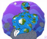 anthro asteroid big_breasts big_butt breasts butt clothing earth female footwear high_heels lips moon not_furry planet presenting presenting_hindquarters shoes solo space thick_thighs what what_has_science_done white_clothing white_footwear white_shoes walter_sache humanoid living_planet signature