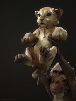 4_toes ambiguous_gender black_background brown_eyes duo feet feral holding_character realistic simple_background toes whiskers maria_panfilova disney the_lion_king rafiki simba_(the_lion_king) felid haplorhine lion mammal mandrill monkey old_world_monkey pantherine primate 2017 3d_(artwork) absurd_res digital_media_(artwork) hi_res