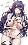 animal_print between_breasts big_breasts breasts cow_print ear_piercing ear_tag female hair holidays horn light_body light_skin long_hair milk piercing purple_hair solo enmanuelart new_year new_year_2021 animal_humanoid bovid bovid_humanoid bovine bovine_humanoid cattle_humanoid horned_humanoid humanoid mammal mammal_humanoid 2021 hi_res