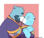 anthro blue_body blush duo eyes_closed kissing male male/male white_body young young_anthro xxxyamayidaqi bonasiah full_attack sophring_hao sophring_jie bear mammal 2020 hi_res nephew_(lore) uncle_(lore) uncle_and_nephew_(lore)