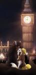 age_difference anthro big_ben big_tail blush building clock clothed clothing duo ear_tuft female fur hair imminent_kiss kissing lamp landmark larger_female male male/female multi_tail night older_female outside palace_of_westminster romantic romantic_ambiance romantic_couple sitting size_difference sky smaller_male star tail tongue tuft younger_male thatwildmary canid canine fox mammal digital_media_(artwork) hi_res