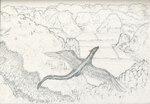 countryside detailed_background feathered_wings feathers feral flying fur hill male mountain scenery scenic_view solo tail wings herpydragon mythology sugas dragon furred_dragon furred_scalie mythological_creature mythological_scalie scalie 2019 traditional_media_(artwork)