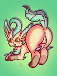 balls feral genitals knot male male/male paws presenting teasing tongue tongue_out skyl4378 nintendo pokemon canid canine eeveelution generation_4_pokemon leafeon mammal pokemon_(species) 3:4