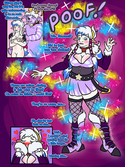accessory after_sex anthro belt blue_eyes blush boots bottomwear bow_ribbon breasts claws cleavage_cutout clothing clothing_transformation collar colored_nails corset cutout dialogue duo ear_piercing ear_ring embarrassing_nudity exposed_shoulder female fishnet_stockings footwear fur fur_trim_(clothing) hair hair_accessory hair_bow hair_ribbon hands_on_shoulders headband highlights_(coloring) horn humanoid_pointy_ears knee_boots knee_highs legwear lingerie magic male male/female nails not_furry_focus nude piercing pointy_ears purple_body purple_fur ribbons ring ring_piercing romantic romantic_couple scar self-harm_scars shoes shoulderless_clothing skirt spade_tail sparkles spikes star_pendant stockings stripes tail tattoo text textured_clothing topwear transformation white_hair sandentwins slightly_damned buwaro_elexion kieri_suizahn angel canid canine fire_demon_(slightly_damned) humanoid mammal 3:4 comic english_text hi_res
