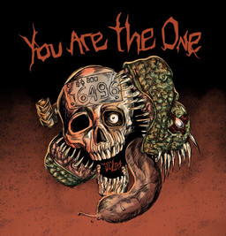 body_horror bone duo green_body green_scales head_only male open_mouth scales sharp_teeth skull spikes teeth text tongue tongue_out nekromamtik dorohedoro kaiman_(dorohedoro) lizard reptile scalie 2024 english_text headshot_portrait portrait